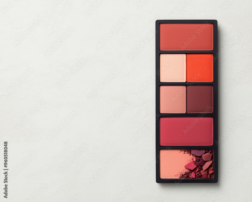 Fototapeta premium A stylish makeup palette featuring a range of vibrant blush shades, perfect for enhancing any makeup look with beautiful color.