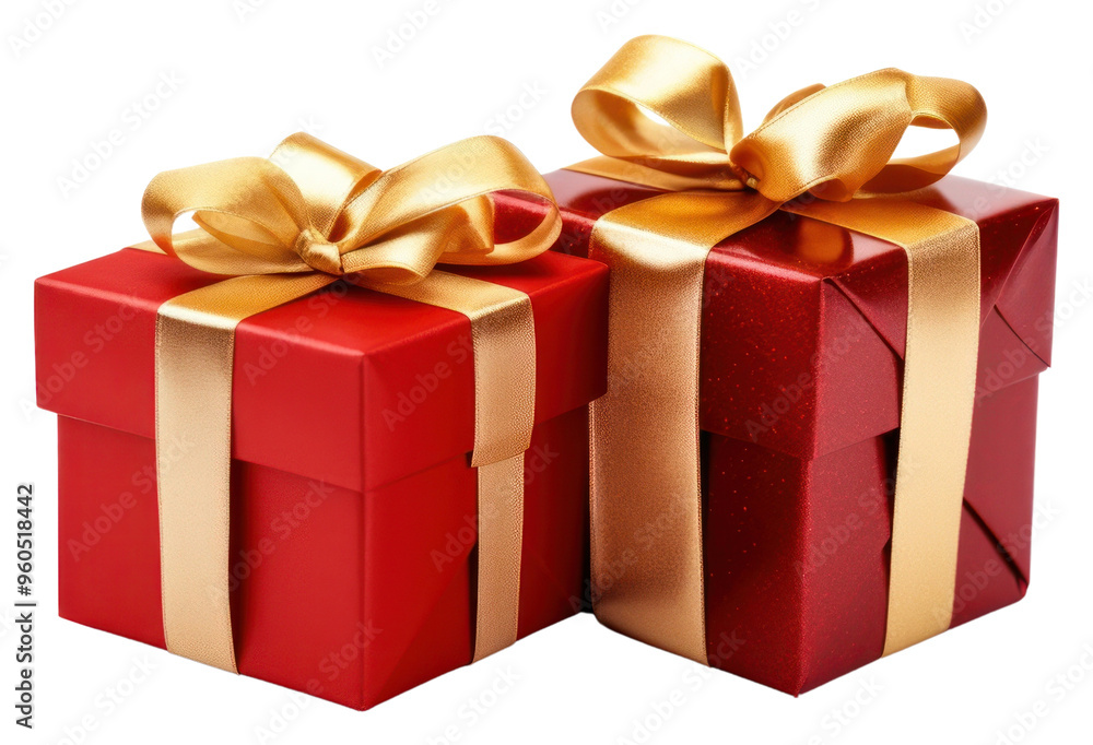 Obraz premium PNG Elegant red gift boxes