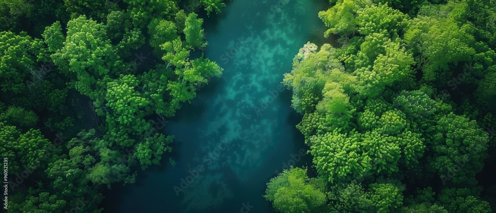 Enchanting Aerial View of Lush Spring Forest, Serene River, and Meandering Trails | Nature Landscape Photography Enchanting Aerial View of Lush Spring Forest, Serene River, and Meandering Trails | Nature Landscape Photography