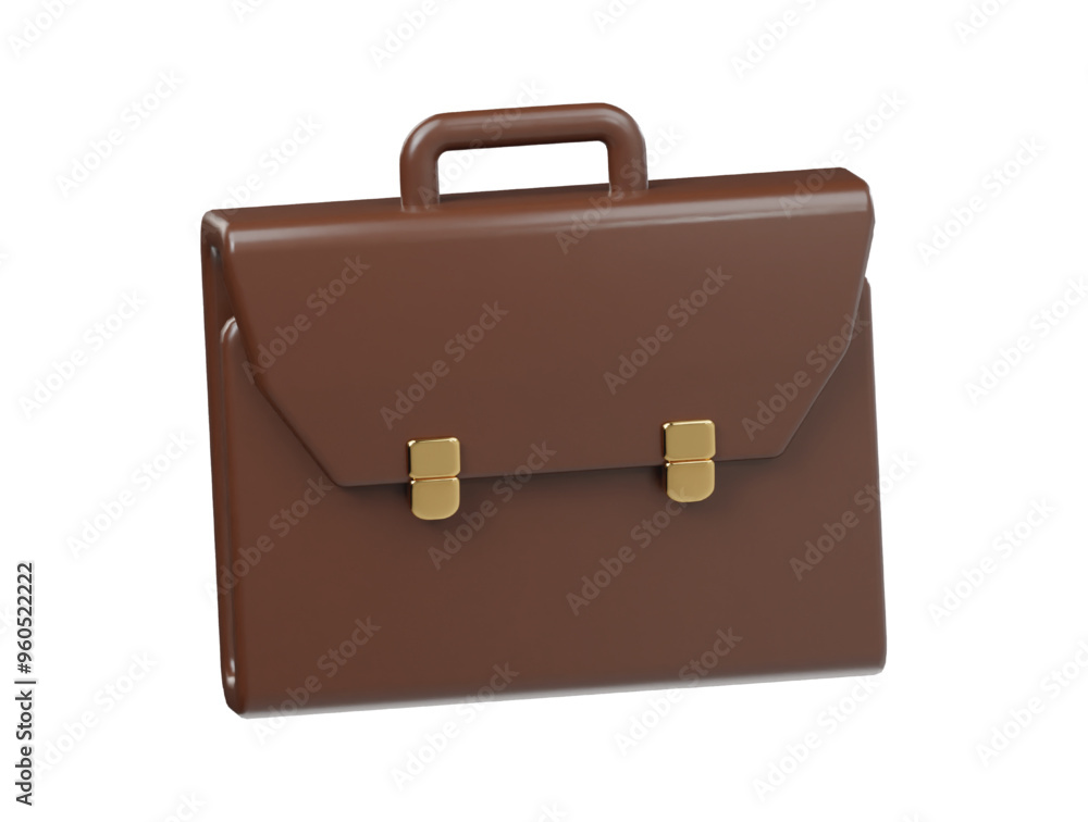 Business bag icon 3d render illustration Business bag icon 3d render illustration