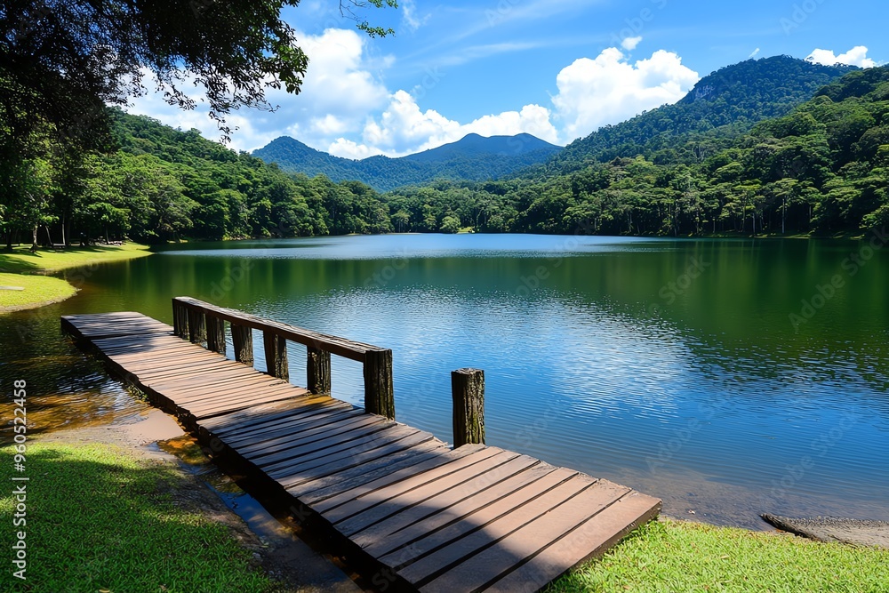 Obraz premium Nature reserve, picnic spots, scenic views offer families a chance to enjoy the beauty of nature together