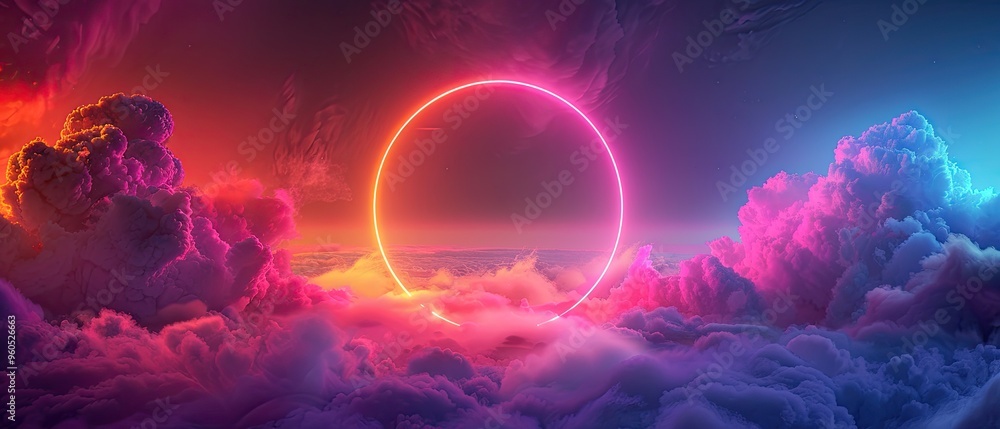 Neon Halo in a Dreamy Cloudcape Neon Halo in a Dreamy Cloudcape