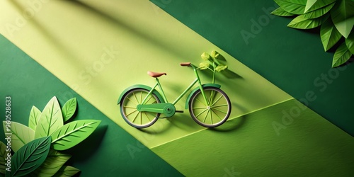 Eco-Friendly Bicycle on Green Pathway Representing ESG, Net Zero, and Carbon Neutral Concepts for Sustainable Living