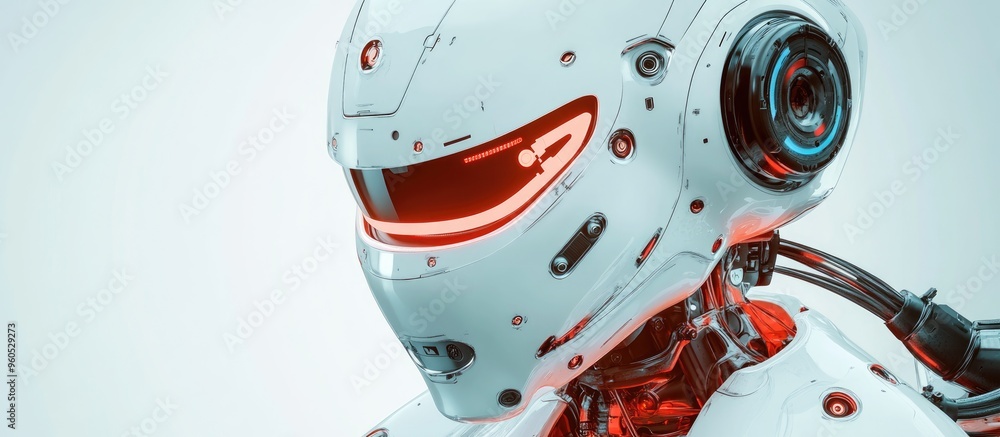 Conceptual illustration of an artificial intelligence robot showcasing innovative design and futuristic elements in a 3D format Conceptual illustration of an artificial intelligence robot showcasing innovative design and futuristic elements in a 3D format