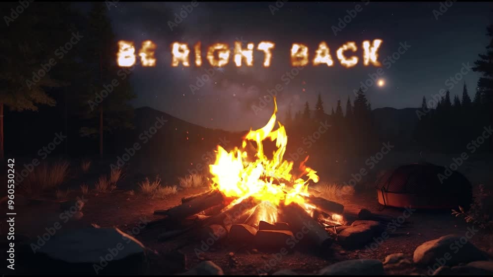 Video „Be Right Back ANIMATED Virtual Background | Cosy Campfire at ...