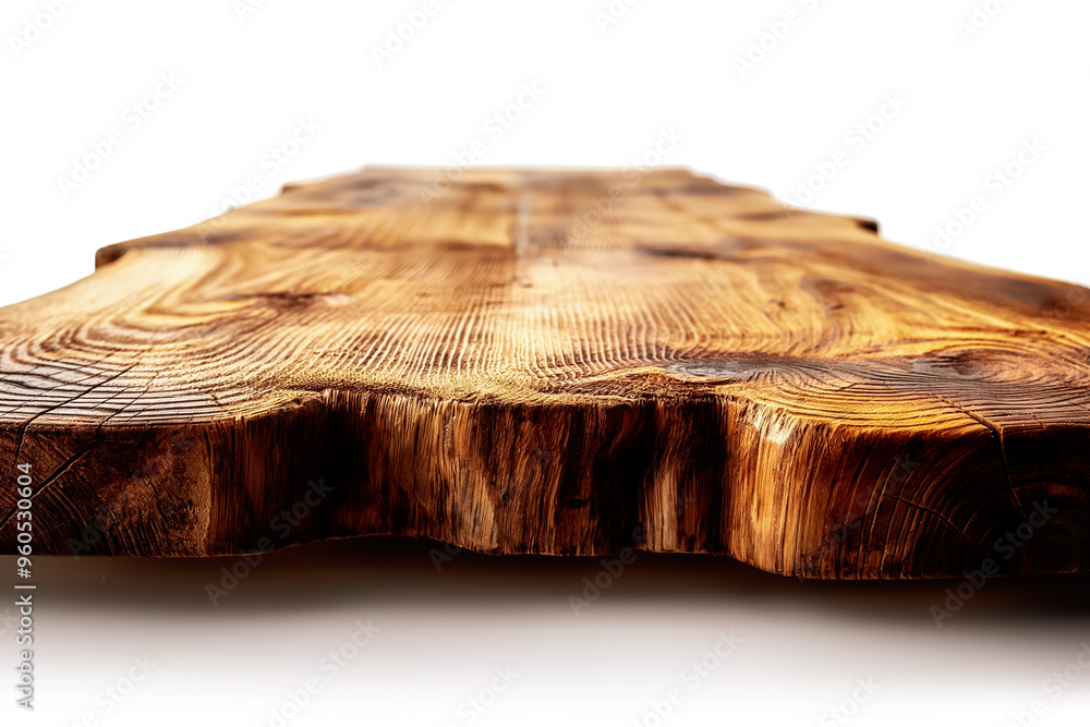 A detailed view captures the intricate patterns and warm tones of a wooden slab, highlighting its organic shapes and rich textures against a light backdrop A detailed view captures the intricate patterns and warm tones of a wooden slab, highlighting its organic shapes and rich textures against a light backdrop
