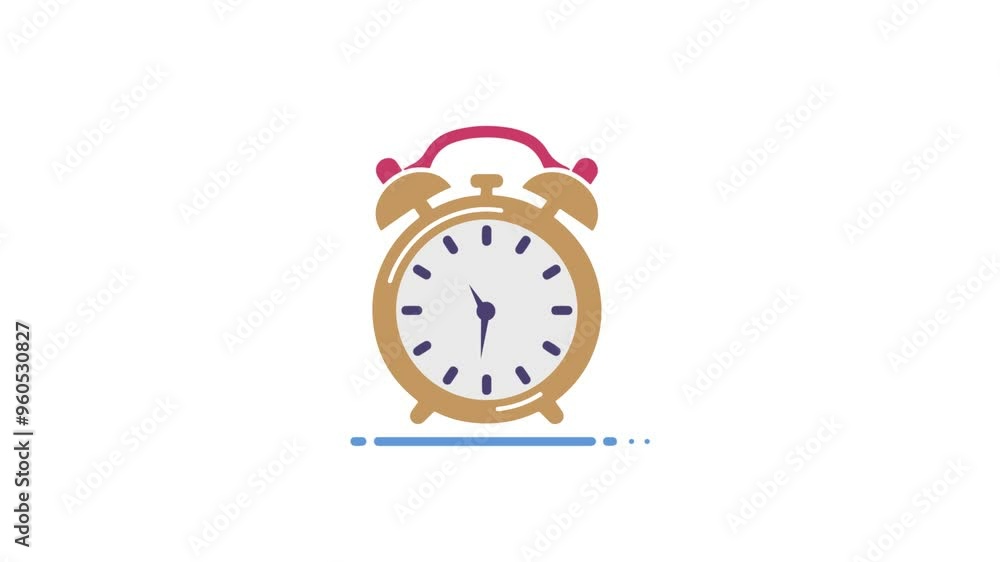 Abstract analog clock icon animation concept Abstract analog clock icon animation concept