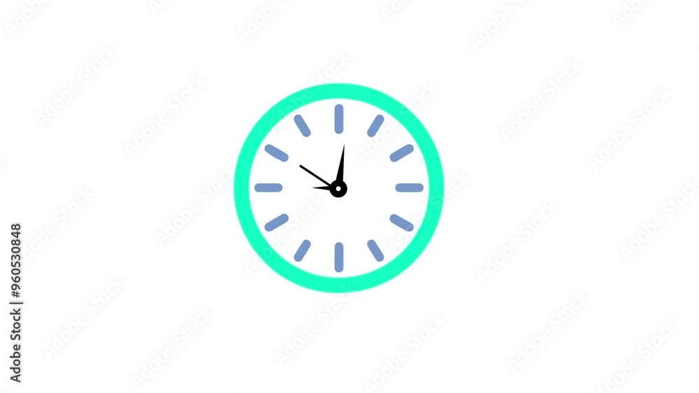 Abstract analog clock icon animation concept Abstract analog clock icon animation concept