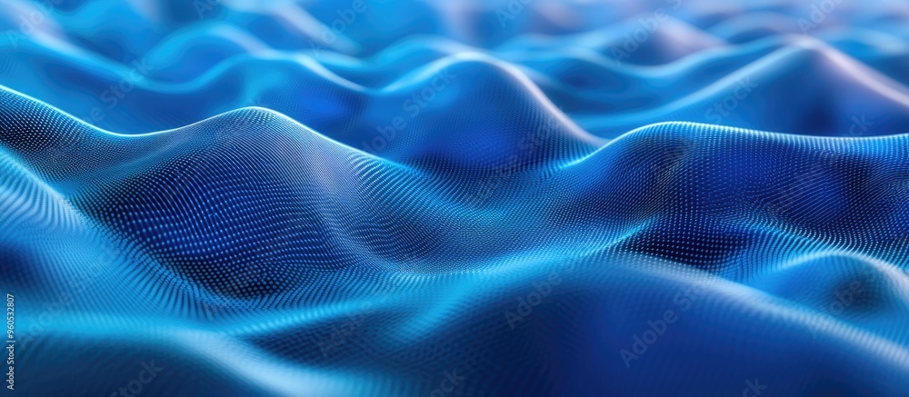 Blue wave light screen gradient texture background Abstract representation of AI technology and big data in a digital format 3D rendered visuals Blue wave light screen gradient texture background Abstract representation of AI technology and big data in a digital format 3D rendered visuals