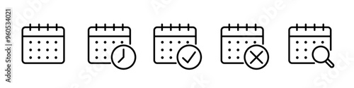 Calendar icon. Calendar line icon