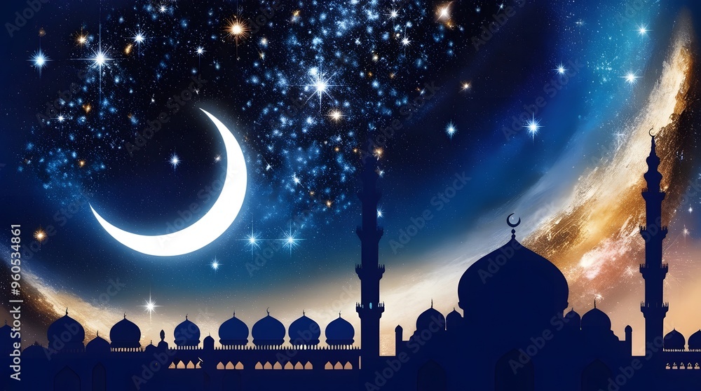 Fototapeta premium Mosque Illustration Background Design