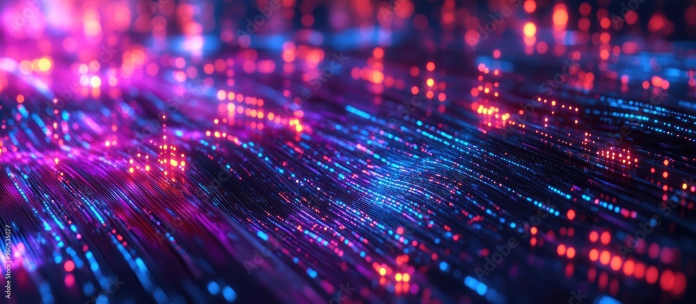 3D illustration of digital network technology concepts featuring AI and 5G data communication themes 3D illustration of digital network technology concepts featuring AI and 5G data communication themes