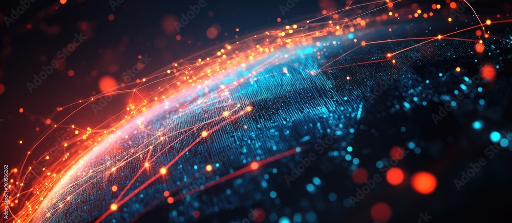 Concept of advanced network technology high speed mobile connectivity modern business applications and the future of internet and networking 3D illustration and rendering Concept of advanced network technology high speed mobile connectivity modern business applications and the future of internet and networking 3D illustration and rendering
