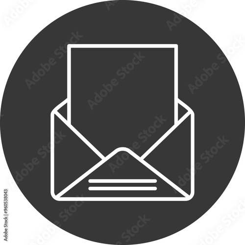 Open Email Vector Icon Design