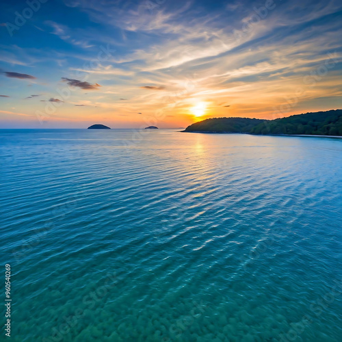 sunset over the sea