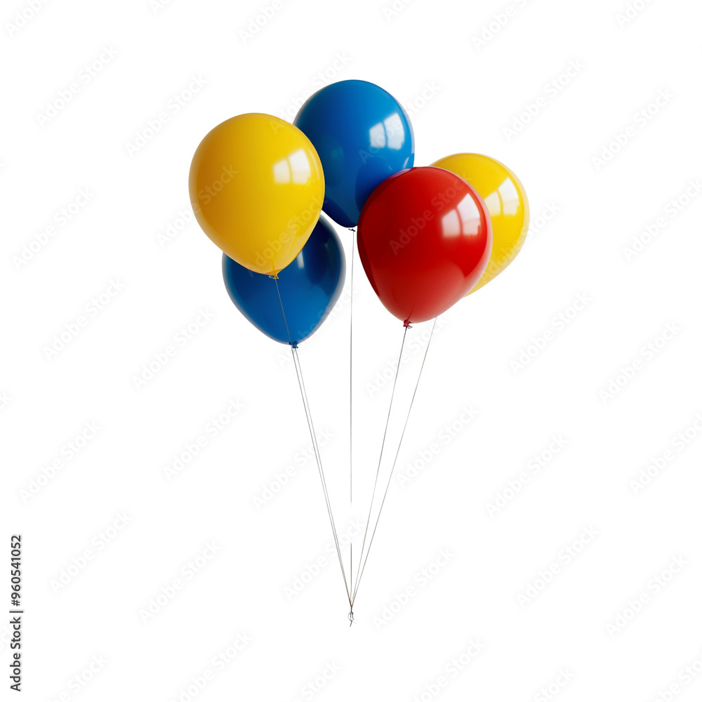 Colorful Balloons on a Black Background Colorful Balloons on a Black Background