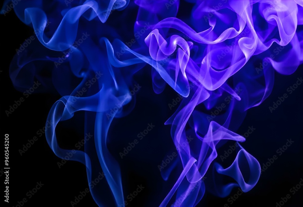 swirling patterns of smoke in various shades of blue and purple against a dark background create with ai swirling patterns of smoke in various shades of blue and purple against a dark background create with ai
