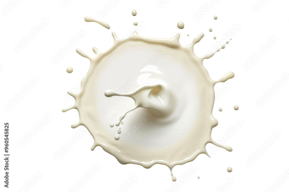 Naklejka premium spilled white skincare product , PNG