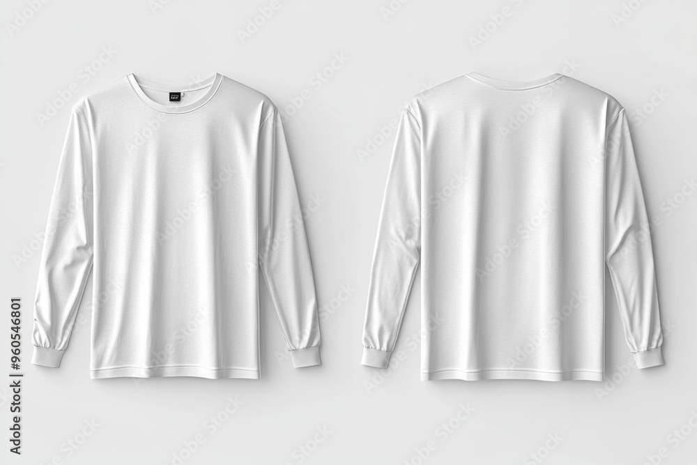 White Long Sleeve Tshirt Mockup Isolated created with Generative AI White Long Sleeve Tshirt Mockup Isolated created with Generative AI