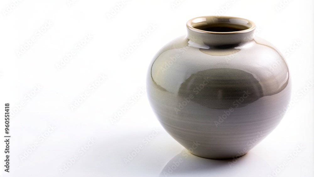 Empty round grey vase isolated on a white background captured from a worm s eye view, decor, object, vase,empty, space, decoration, modern, isolated, white background, elegance, home, flowers Empty round grey vase isolated on a white background captured from a worm s eye view, decor, object, vase,empty, space, decoration, modern, isolated, white background, elegance, home, flowers