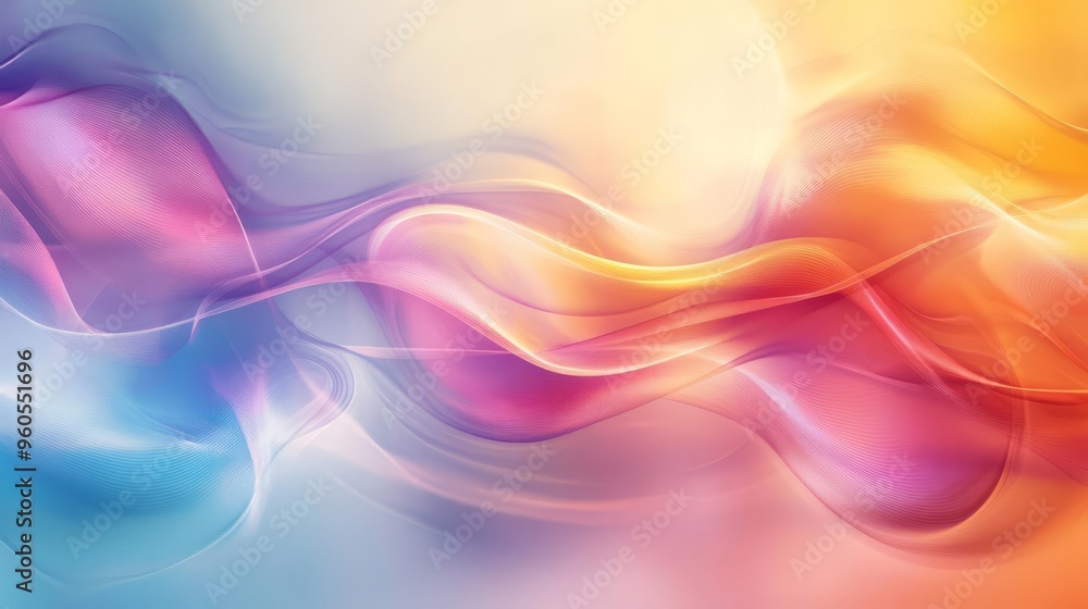 Beautiful abstract background with vivid swirling colors of blue, purple, and yellow creating a smooth, dynamic flow. Beautiful abstract background with vivid swirling colors of blue, purple, and yellow creating a smooth, dynamic flow.