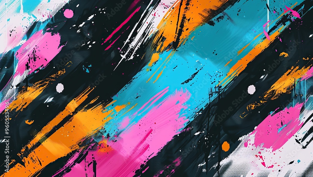 abstract background with neon colors and graffiti elements, pink blue black orange white teal abstract background with neon colors and graffiti elements, pink blue black orange white teal
