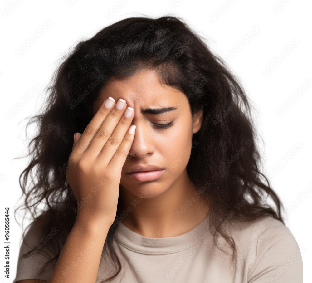 PNG Hispanic woman frustration tired adult. PNG Hispanic woman frustration tired adult.