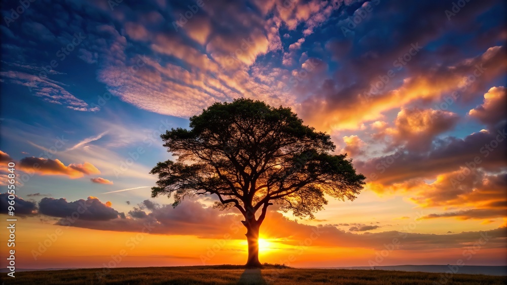 scenic, background, beauty, sunlight, tree, vibrant, silhouette, twilight, Silhouette of a tree stands tall against a beautiful sunset backdrop captured from a high angle perspective scenic, background, beauty, sunlight, tree, vibrant, silhouette, twilight, Silhouette of a tree stands tall against a beautiful sunset backdrop captured from a high angle perspective