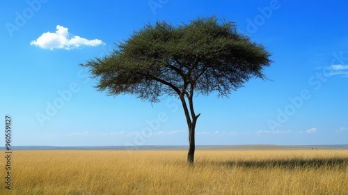 Acacia Tree on the Serengeti: Exploring Africa's Diverse Ecosystem