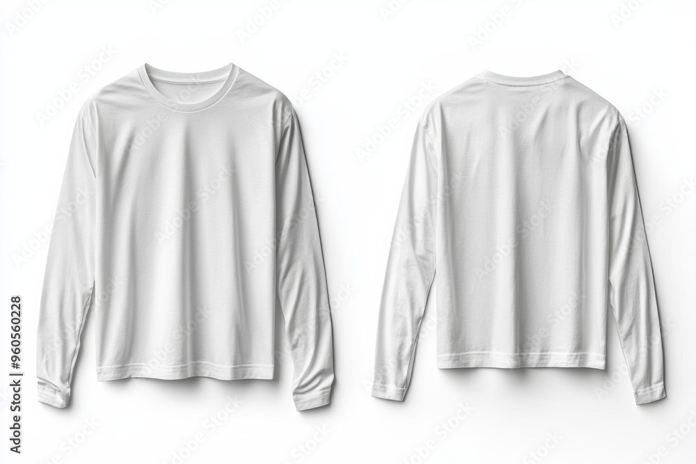 White Long Sleeve Tshirt Mockup Isolated created with Generative AI White Long Sleeve Tshirt Mockup Isolated created with Generative AI