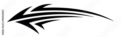 Race car body side sticker sports car abstract tribal tattoo decoration. Eps 10 vector art image illustration. Side strip decal for car, auto, truck, boat, suv, motorcycle.