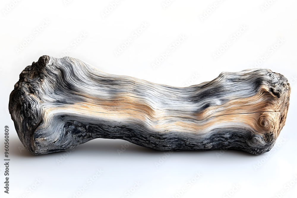 Vivid Striped Patterns in Natural Driftwood Sculpture Vivid Striped Patterns in Natural Driftwood Sculpture