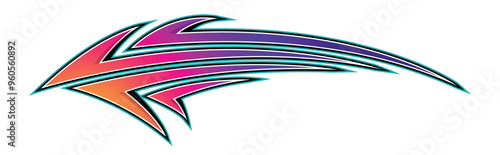 Racing car side sticker sports cars abstract tribal tattoo decoration. Eps 10 vector art image illustration. Side strip decal for car, auto, truck, boat, ship, suv, motorcycle.