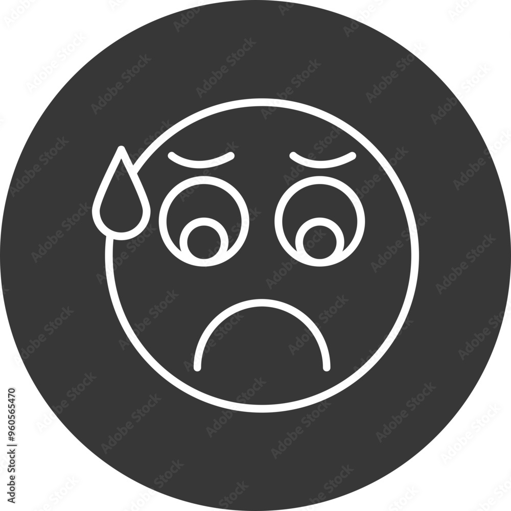 Worried Vector Icon Design Worried Vector Icon Design