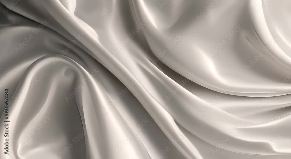 Elegant white silk fabric flowing smooth texture luxurious background 4k animation Elegant white silk fabric flowing smooth texture luxurious background 4k animation