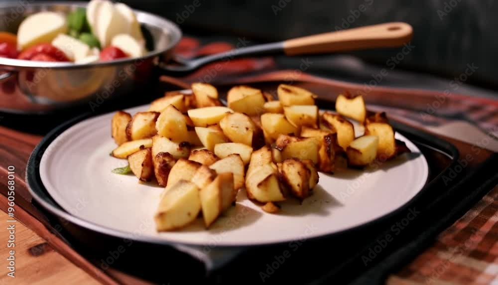 Side view shawarma with fried potatoes in board cookware
Side view shawarma with fried potatoes in board cookware