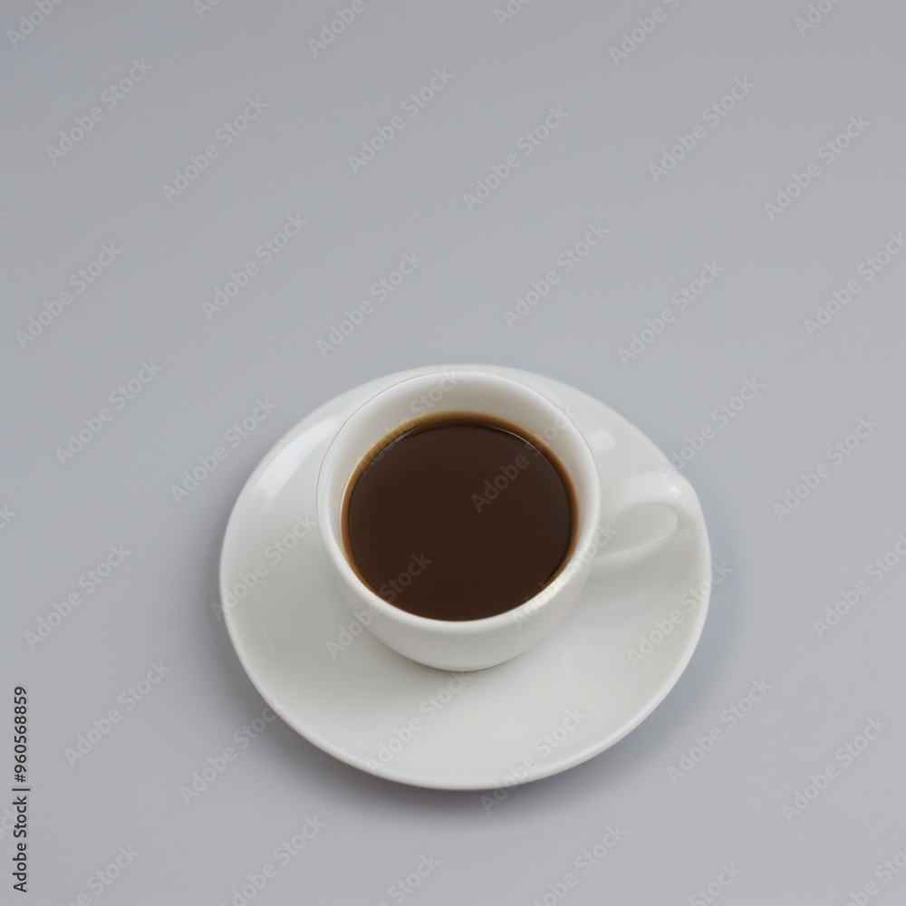 Latte Art in a White Coffee Cup Latte Art in a White Coffee Cup