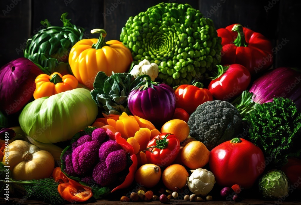 vibrant vegetable arrangements displayed textured backgrounds featuring rich colors diverse shapes eye catching visual appeal, design, fresh, organic, nature vibrant vegetable arrangements displayed textured backgrounds featuring rich colors diverse shapes eye catching visual appeal, design, fresh, organic, nature