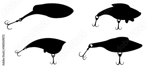 fishing lures bait silhouette