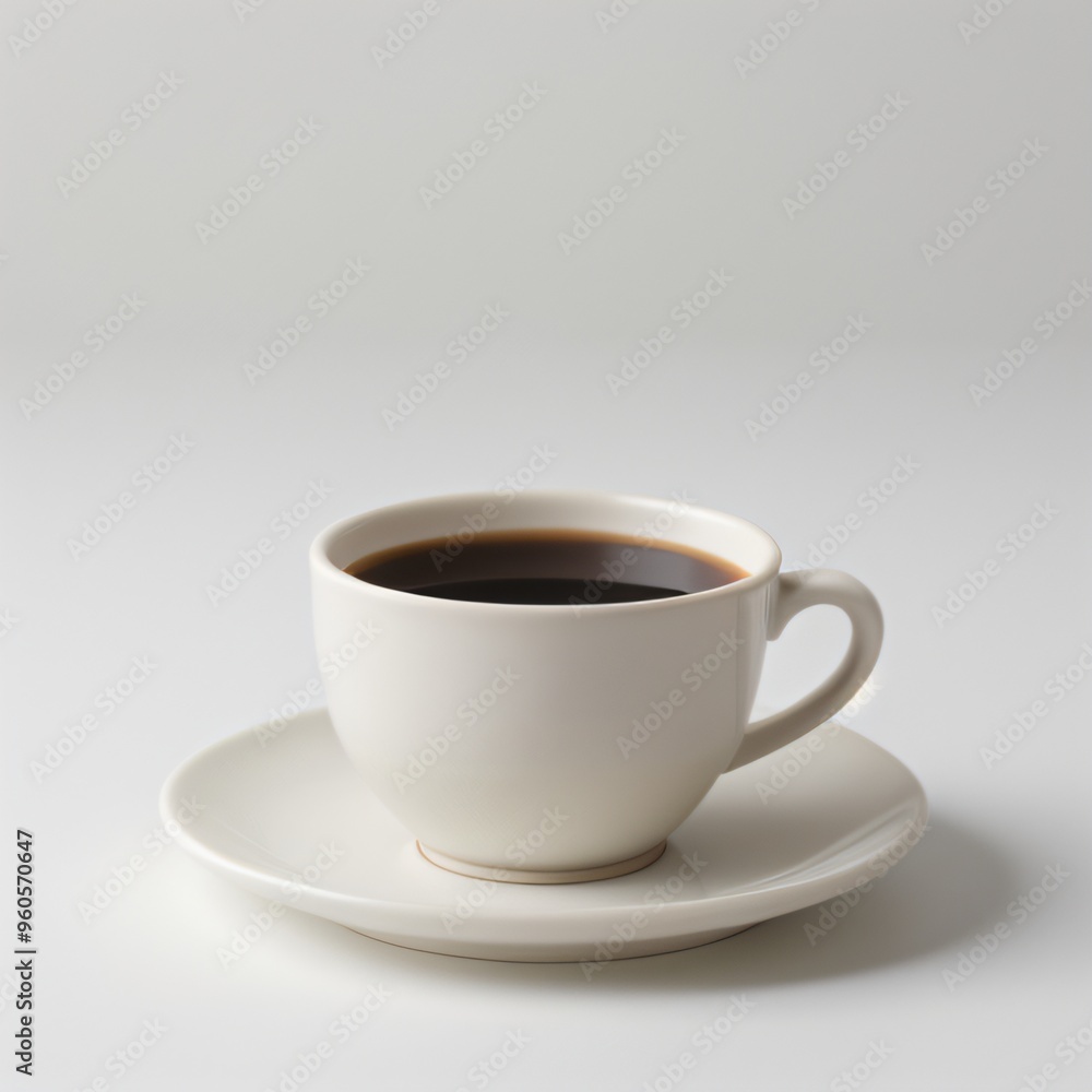 Latte Art in a White Coffee Cup Latte Art in a White Coffee Cup