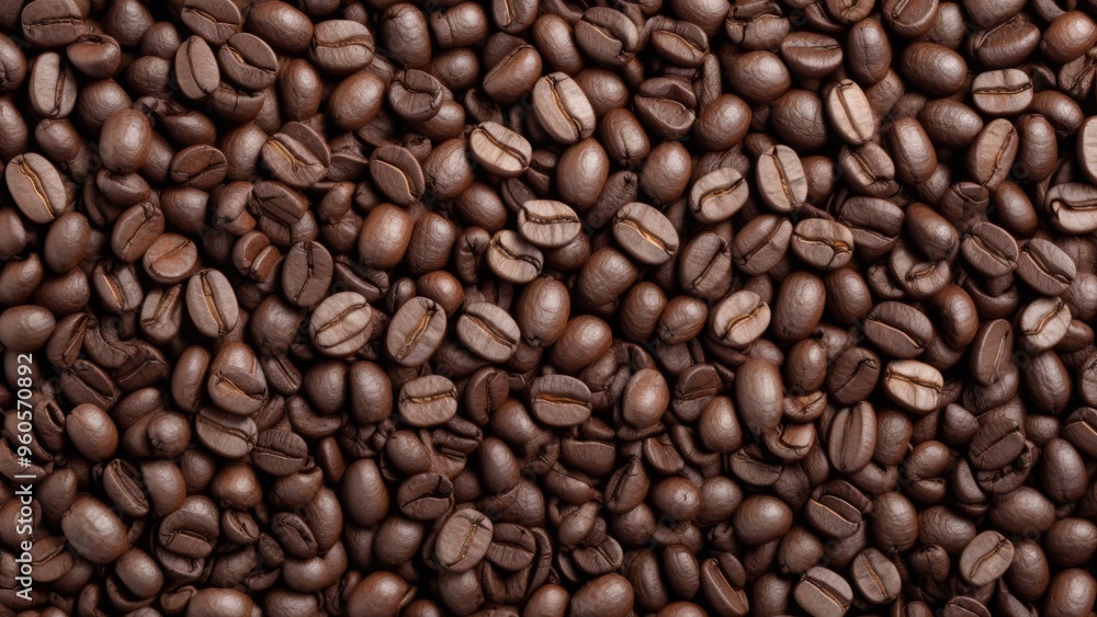 top view of coffee beans with texture as background top view of coffee beans with texture as background
