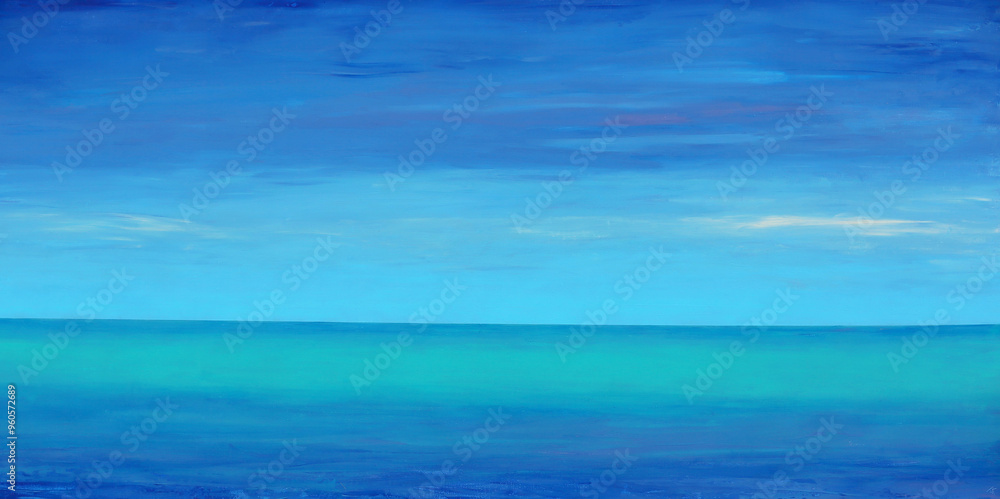 Obraz premium Abstract ocean art painting seascape