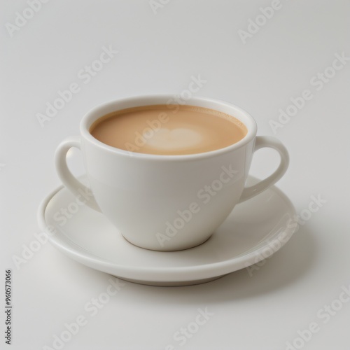 Wallpaper Mural Latte Art in a White Coffee Cup Torontodigital.ca