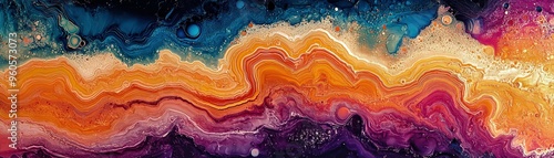 Vibrant Fluid Art: Abstract Hydro Dipping with Dynamic Colorful Patterns