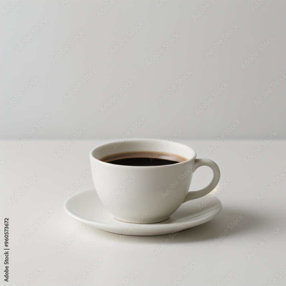 Latte Art in a White Coffee Cup Latte Art in a White Coffee Cup