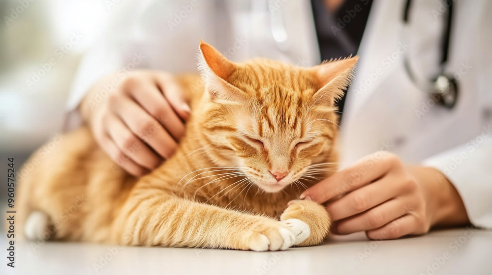 a cat in a doctor practis a cat in a doctor practis