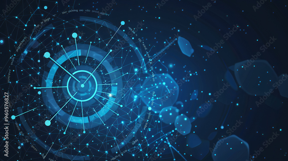 Futuristic Digital Interface with Blue Glowing Abstract Technology Circles and Data Connections - Modern Sci-Fi Background for AI, Big Data, and Cybersecurity Concepts Futuristic Digital Interface with Blue Glowing Abstract Technology Circles and Data Connections - Modern Sci-Fi Background for AI, Big Data, and Cybersecurity Concepts