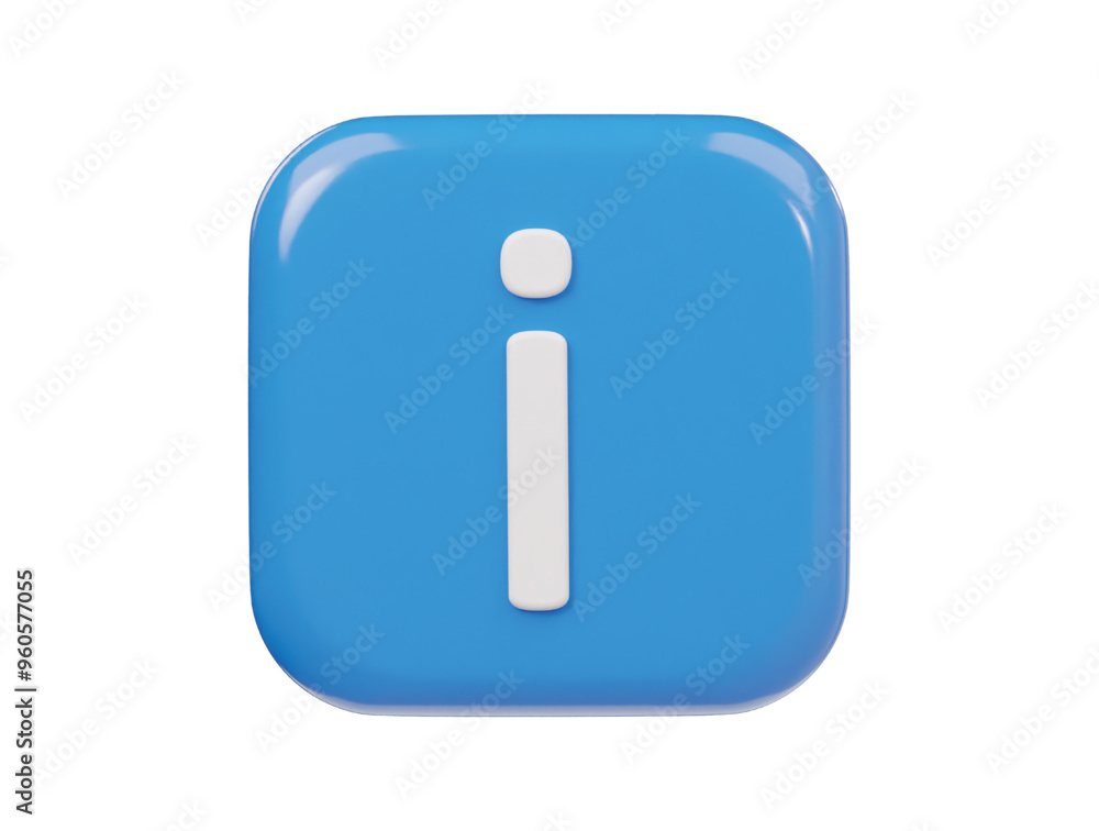 Information icon 3d render illustration Information icon 3d render illustration