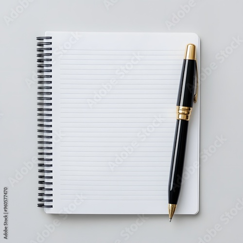 Blank Notebook with a Pen