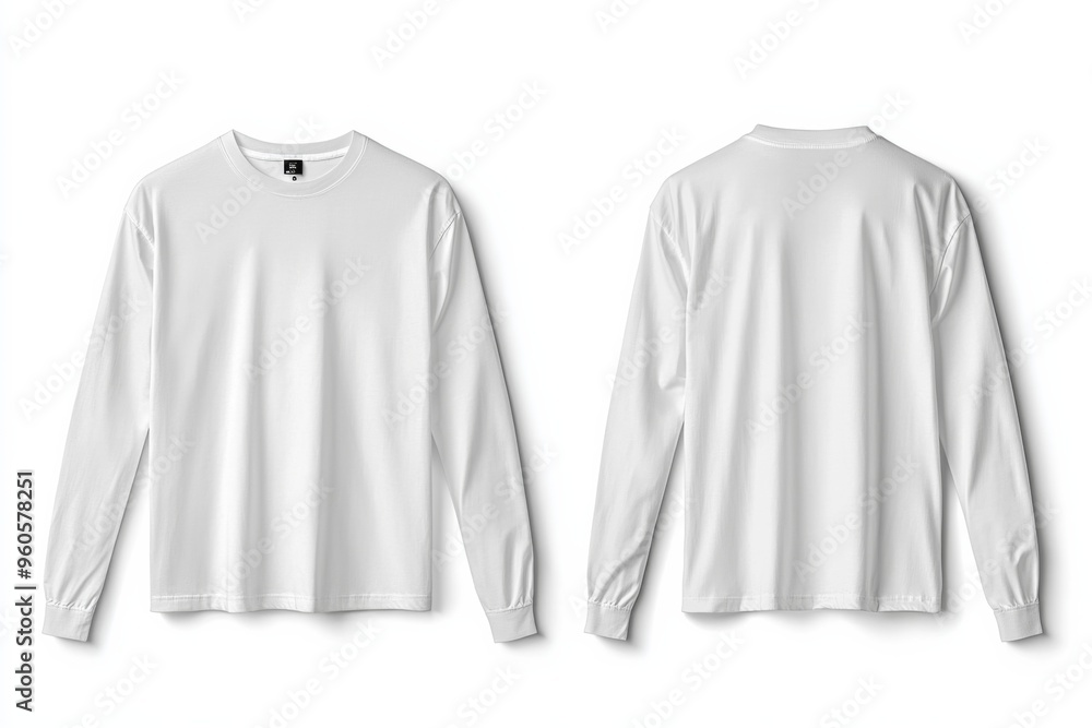 White Long Sleeve Tshirt Mockup Isolated created with Generative AI White Long Sleeve Tshirt Mockup Isolated created with Generative AI
